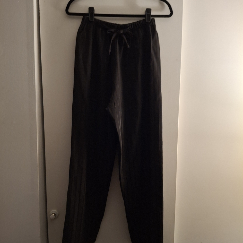Vintage Blue Women's Relaxed Fit Trousers Soft Striped Fabric